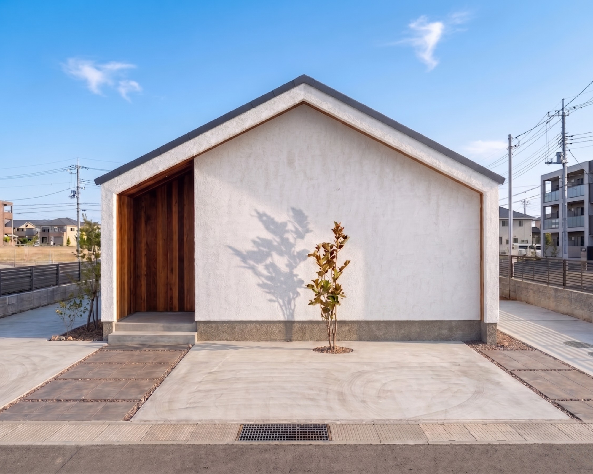 五角形の影と光のミニマリズム